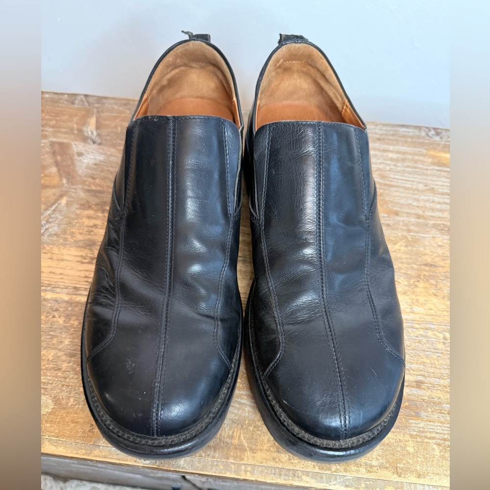 Johnston & Murphy Men's Slip on Black Leather Handmade Loafers size 10.5